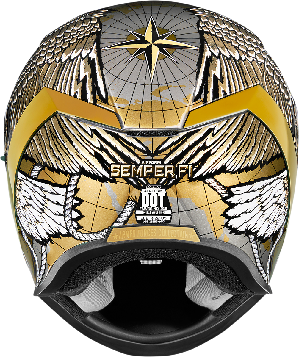 ICON Airform™ Helmet  Semper Fi  Gold