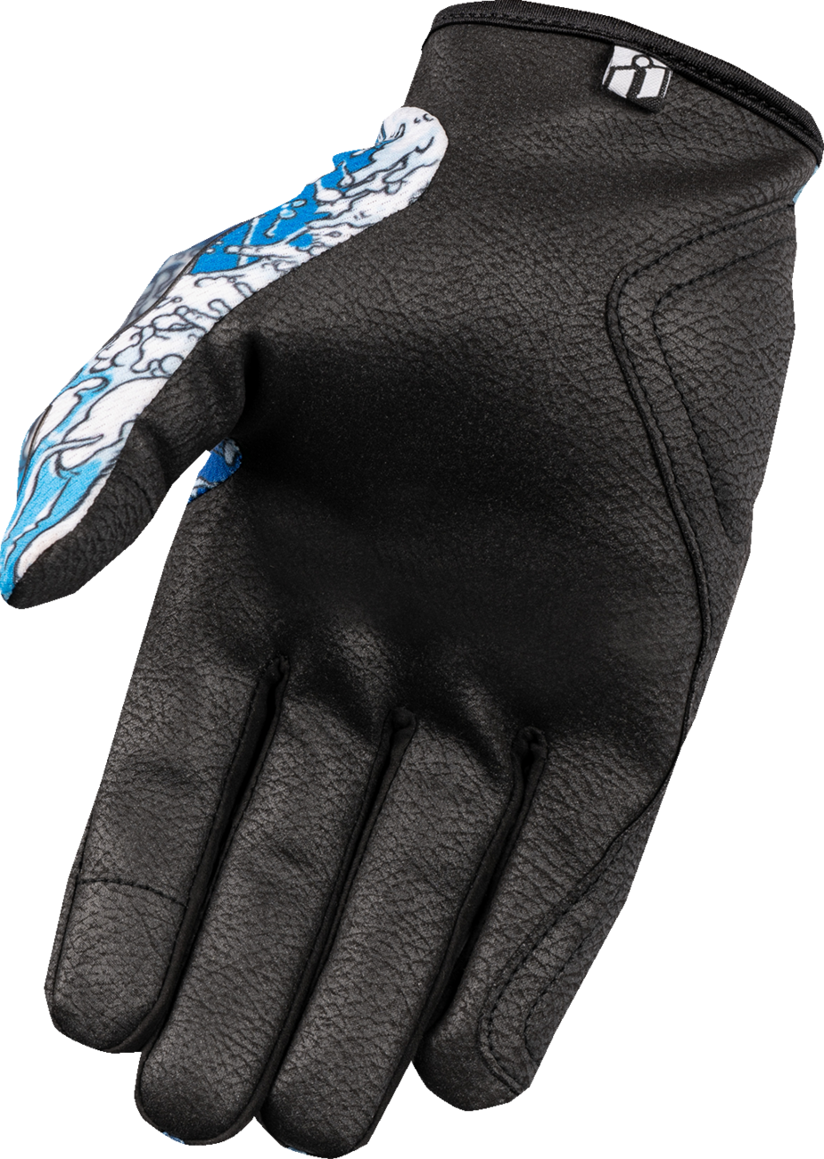 ICON Hooligan™ Dino Fury Gloves  Blue